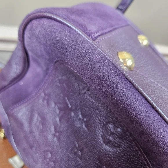 Auth Louis Vuitton Audacieuse Empreinte Suede and Leather MM - Picture 8 of 12